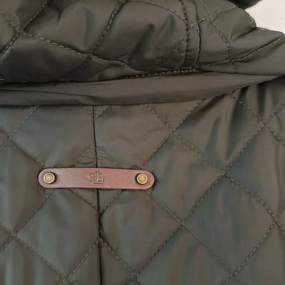 Ralph Lauren Diamond quilt jacket with faux leather trim XL NWT - Picture 17 of 17